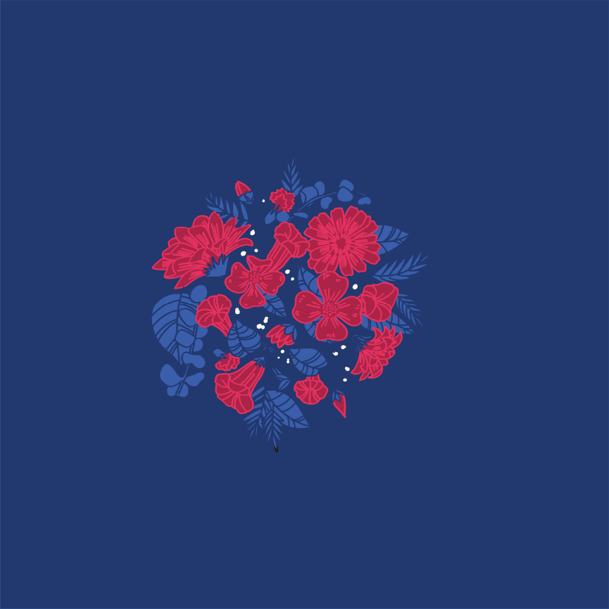 A vector illustration of flowers.